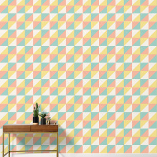 Colourful Geometric Abstract Triangle Pattern Wallpaper