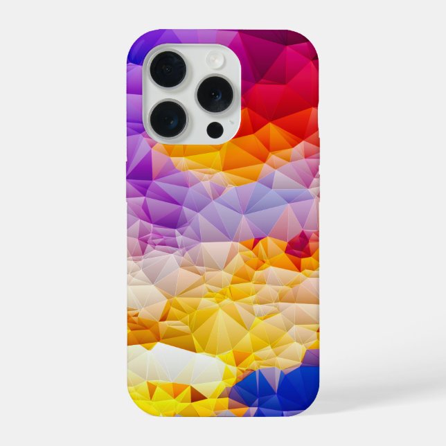 Colourful Geometric Abstract Wall Art iPhone Case (Back)