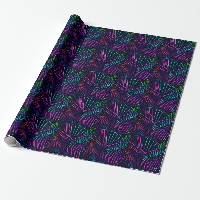 Colourful Geometric Abstract Wrapping Paper (Unrolled)