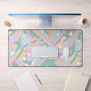 Colourful Geometric Art, Cool Fun Modern Desk Mat