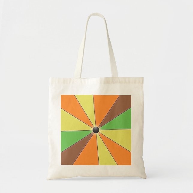 Colourful Geometric Beams Orange Tote Bag (Front)