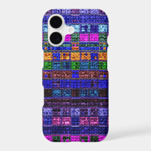 Colourful Geometric Burlap Rustic #11