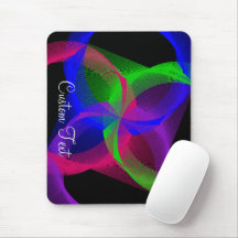 Colourful Geometric Circular Blend Mouse Pad