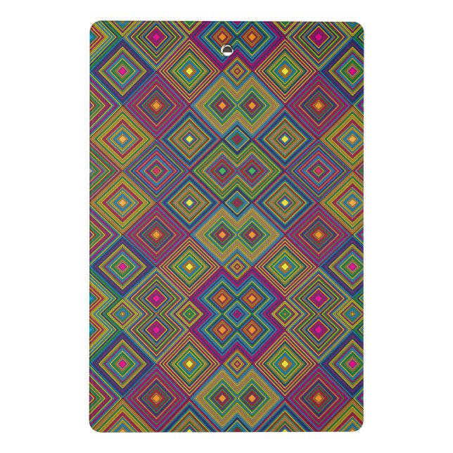 Colourful geometric clipboard with vibrant diamond (Back)