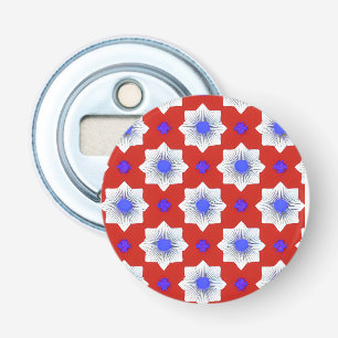 Colourful, geometric, cool, modern, trendy graphic bottle opener