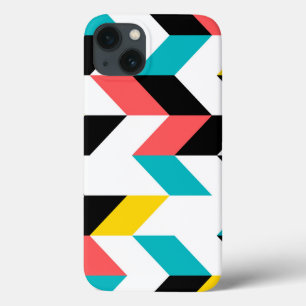 Colourful, geometric, cool, unique, trendy graphic iPhone 13 case