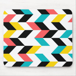 Colourful, geometric, cool, unique, trendy graphic mouse mat