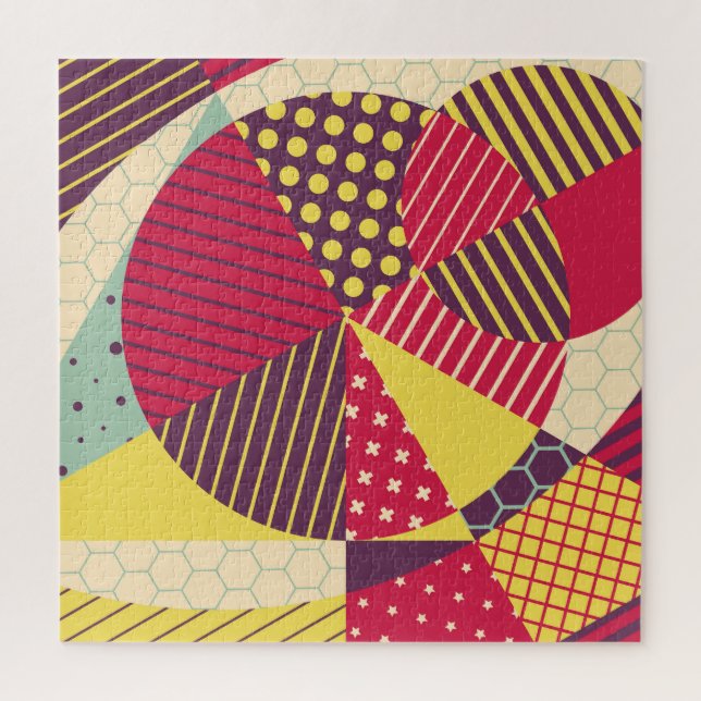 Colourful Geometric Design Abstract Jigsaw Puzzle (Vertical)
