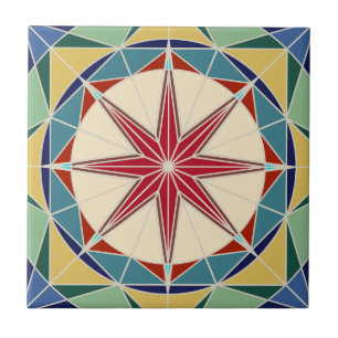 Colourful Geometric Design Tile