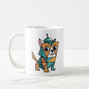 Colourful Geometric Dog Coffee Mug