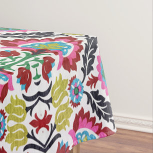 Colourful Geometric Floral Pattern Bright Pattern Tablecloth