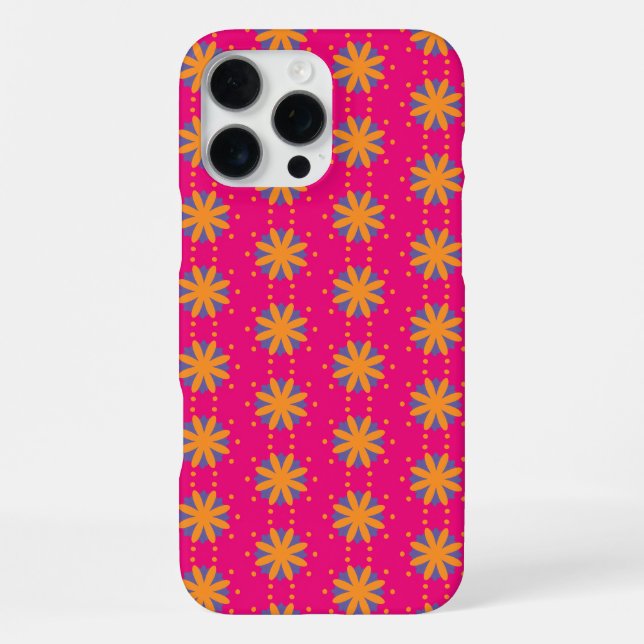 Colourful Geometric Flower Design iPhone Case (Back)