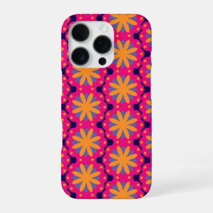 Colourful Geometric Flower Design iPhone 16 Pro Case