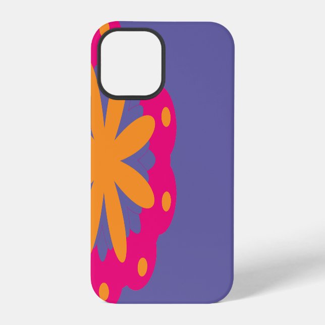 Colourful Geometric Flower Design iPhone Case (Back)