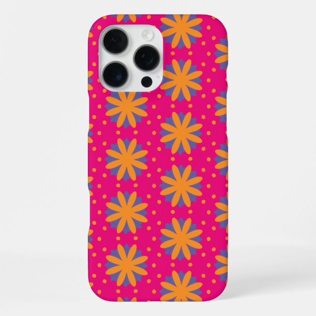 Colourful Geometric Flower Design iPhone Case (Back)