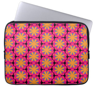 Colourful Geometric Flower Design Laptop Sleeve