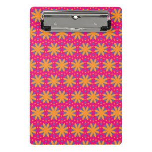 Colourful Geometric Flower Design Mini Clipboard