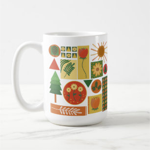 Colourful Geometric Garden   Plant Lovers Coffee Mug