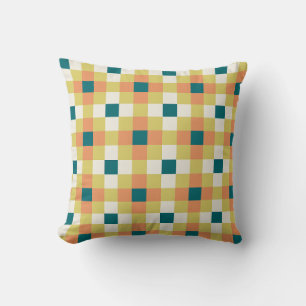 Colourful Geometric Grid Pattern with Retro Palett Cushion