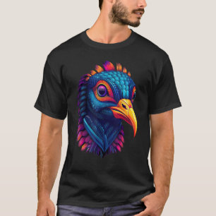 Colourful Geometric Guinea Fowl Bird Whisperer Pop T-Shirt