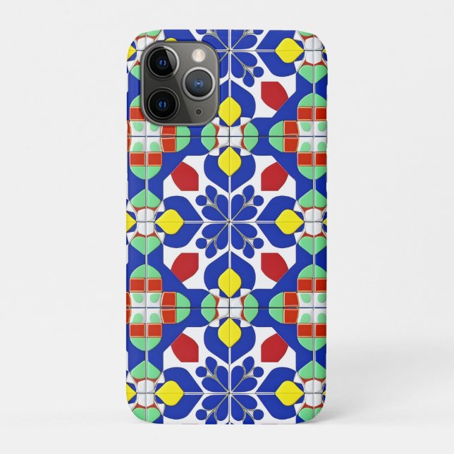 Colourful Geometric Inspired Floral Pattern Case-Mate iPhone Case (Back)