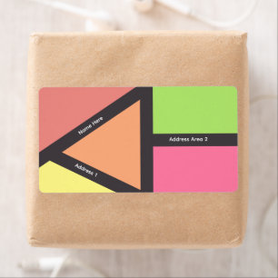 colourful geometric Labels