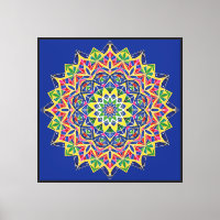Colourful Geometric Mandala Canvas