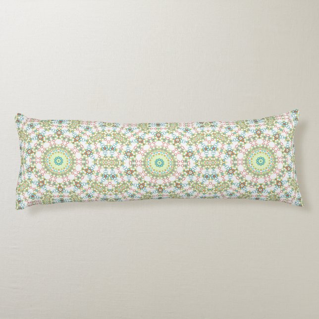 Colourful Geometric Mandala Pattern Body Cushion (Back)