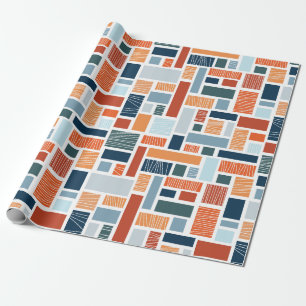 Colourful geometric Mid Century style design Wrapping Paper