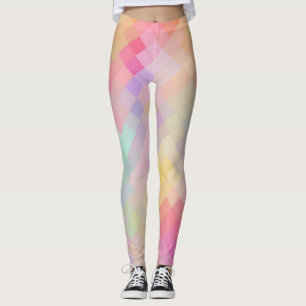 Colourful Geometric Modern Diamond Pattern #13 Leggings