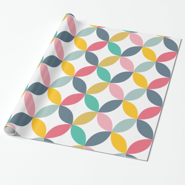 Colourful Geometric  Modern Pattern Wrapping Paper (Unrolled)