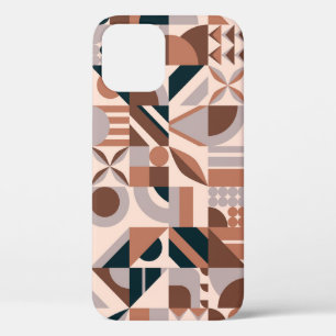 Colourful geometric mosaic, abstract background. iPhone 12 case
