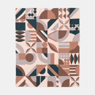 Colourful geometric mosaic, abstract background. fleece blanket