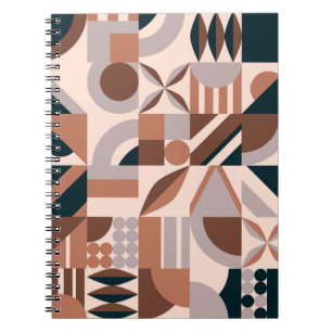 Colourful geometric mosaic, abstract background. notebook