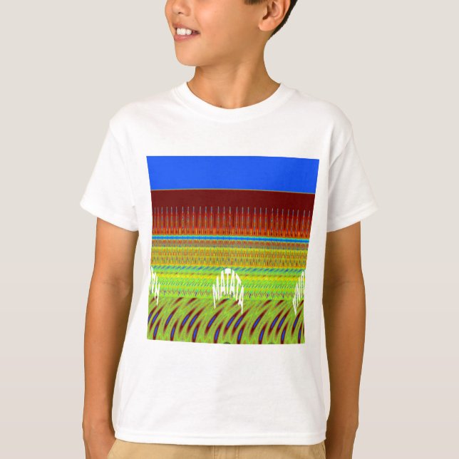 Colourful Geometric Motif Art Print T-Shirt (Front)