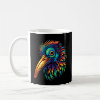Colourful Geometric New Zealand Kiwi Bird Pop Anim Coffee Mug
