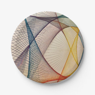 Colourful Geometric Paper Plate