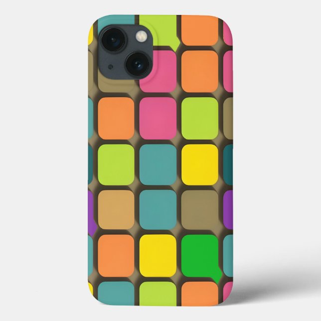 Colourful Geometric Pattern Case-Mate iPhone Case (Back)