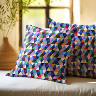 Colourful Geometric Pattern Cushion