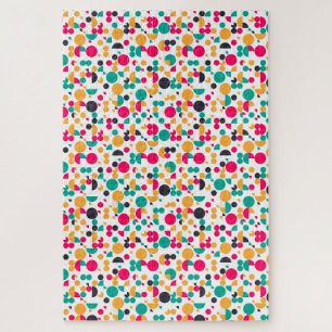 Colourful geometric pattern design jigsaw puzzle