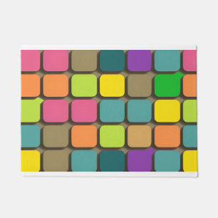 Colourful Geometric Pattern Doormat