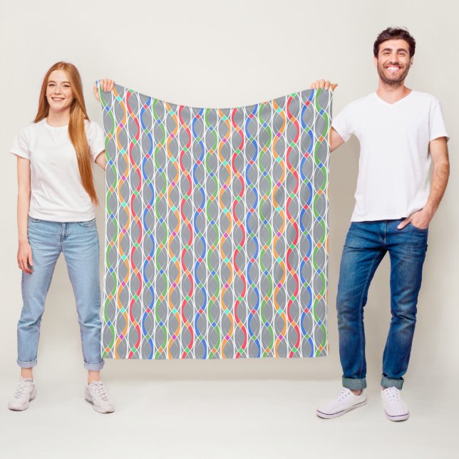 Colourful geometric pattern. fleece blanket (In Situ)