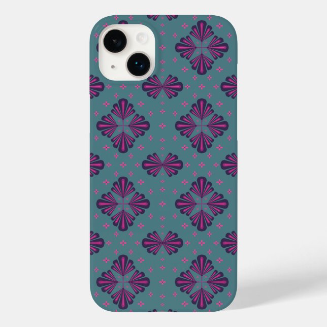Colourful Geometric Pattern in Classic Retro Style Case-Mate iPhone Case (Back)