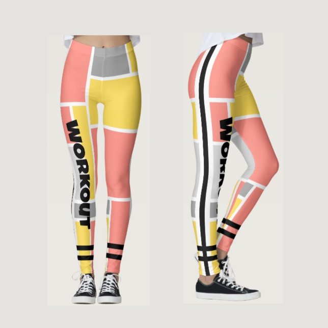 Colourful geometric pattern l Unique cute Workout Leggings (Creator Uploaded)