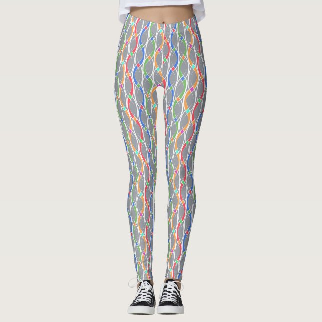 Colourful geometric pattern. leggings (Front)