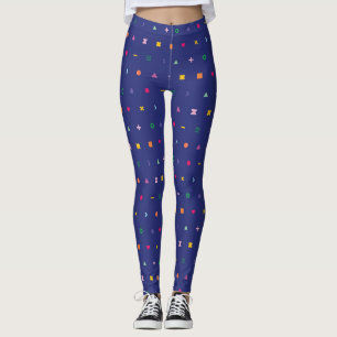 Colourful geometric pattern leggings