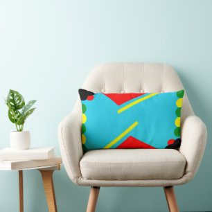 Colourful Geometric Pattern Lumbar Cushion