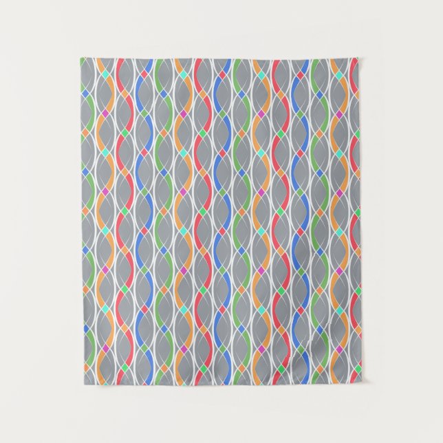 Colourful geometric pattern. tapestry (Front)