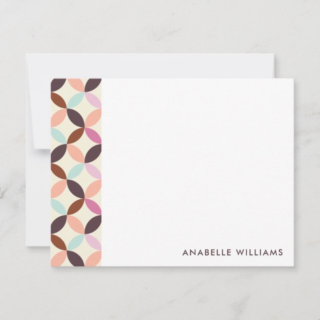 Colourful Geometric Pattern Thank You Note Cards (Front)