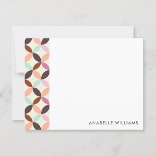 Colourful Geometric Pattern Thank You Note Cards